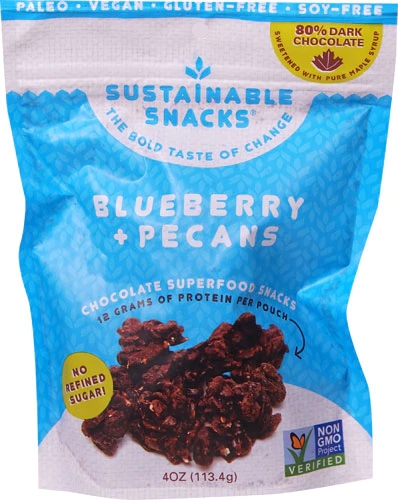 Comprar Sustainable Snacks Chocolate Superfood Snacks Blueberry and Pecans -- 4 oz