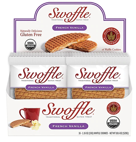 Comprar Swoffle Organic Waffle Cookie Stroopwafel Gluten Free French Vanilla -- 16 Waffle Cookies