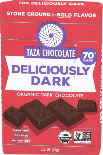 Comprar Taza Chocolate Deliciously Dark Organic 70% Dark Chocolate Bar -- 2.5 oz