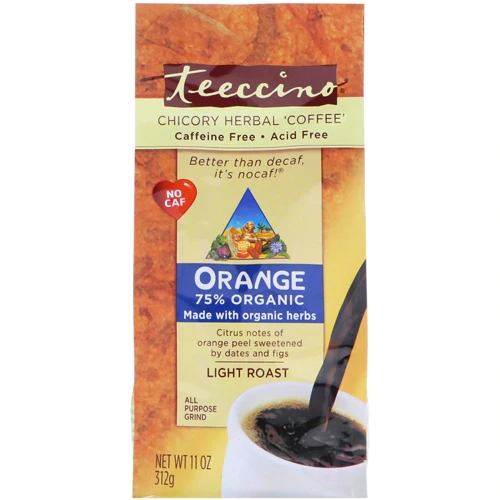 Teeccino Chicory Herbal Coffee Orange -- 11 oz