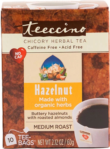 Comprar Teeccino Chicory Herbal Tea Caffeine Free Hazelnut -- 10 Tea Bags