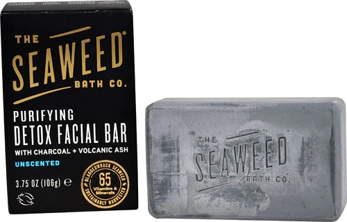 The Seaweed Bath Co Purifying Detox Facial Bar With Charcoal and Volcanic Ash Unscented -- 3.75