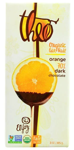 Comprar Theo Chocolate Organic 70% Dark Chocolate Bar Orange -- 3 oz