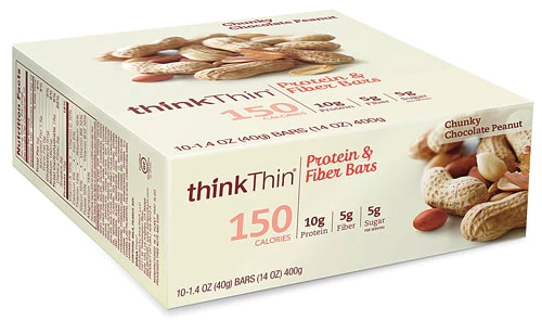 Comprar thinkThin Protein & Fiber Bars Chunky Chocolate Peanut -- 10 Bars