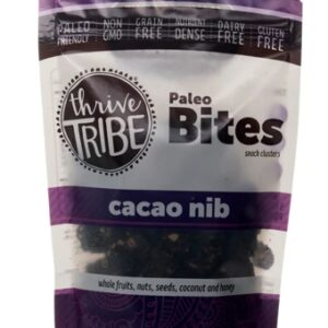 Thrive Tribe Bites Paleo Snack Clusters Gluten Free Cacao Nibs -- 6 oz