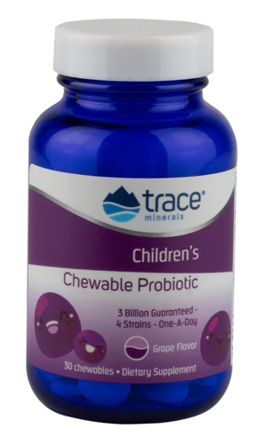 Trace Minerals Research Children's Chewable Probiotic Dietary Supplement Concord Grape -- 30 Chewables