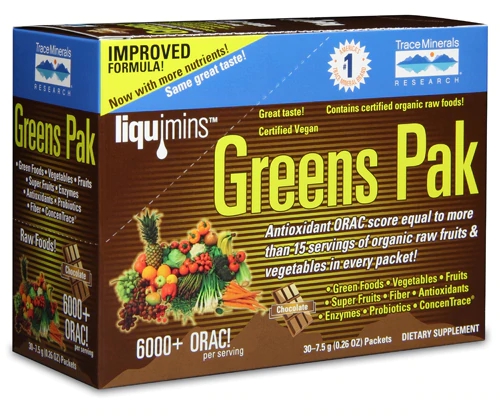 Comprar Trace Minerals Research Greens Pak Chocolate -- 30 Packets