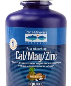 Trace Minerals Research Liquid Cal-Mag-Zinc Piña Colada -- 16 fl oz