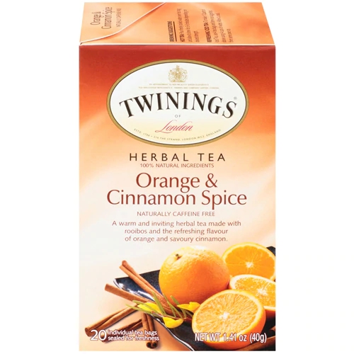 Twinings Herbal Tea Orange and Cinnamon Spice -- 20 Tea Bags