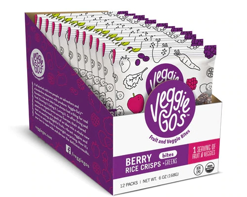 Comprar Veggie-Go's Organic Fruit and Veggie Bites Gluten Free Berry Rice Crisps Greens -- 12 Packs