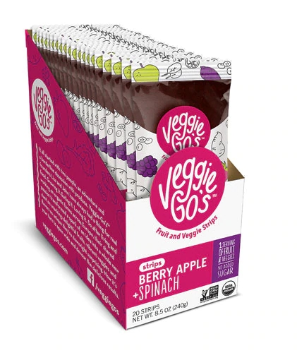 Comprar Veggie-Go's Organic Fruit and Veggie Strips Gluten Free Berry Apple Spinach -- 20 Strips