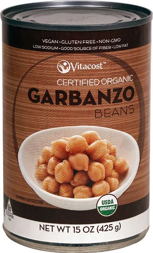 Comprar Vitacost Certified Organic Garbanzo Beans - Non-GMO and Gluten Free -- 15 oz (425 g)