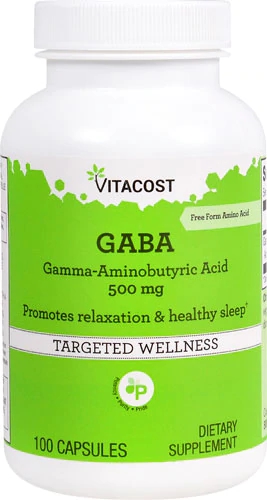 Vitacost GABA Gamma - Aminobutyric Acid -- 500 mg - 100 Capsules