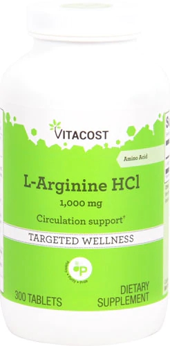 Vitacost L-Arginine HCl -- 1000 mg - 300 Tablets (300 servings)