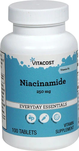 Vitacost Niacinamide - Vitamin B-3 -- 250 mg - 100 Tablets