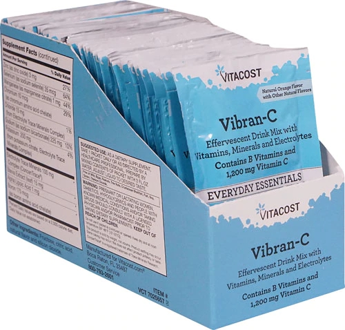 Vitacost Vibran-C Effervescent Drink Mix Natural Orange -- 1200 mg - 30 Packets