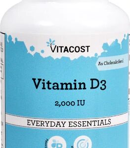 Vitacost Vitamin D3 (as Cholecalciferol) -- 2000 IU - 200 Capsules