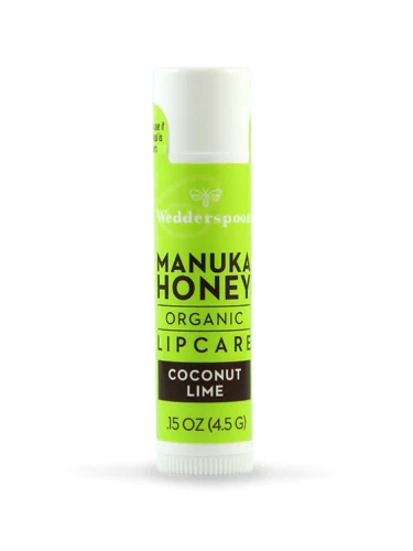Wedderspoon Organic Lipcare with Manuka Honey Coconut Lime -- 0.15 oz