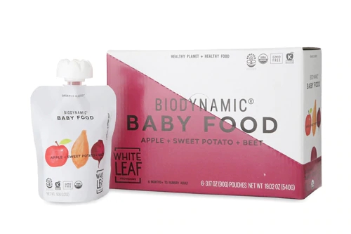 Comprar White Leaf Biodynamic Organic Baby Food Apple Sweet Potato & Beet -- 6 Pouches