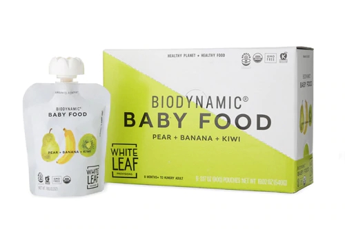 Comprar White Leaf Biodynamic Organic Baby Food Pear Banana & Kiwi -- 6 Pouches