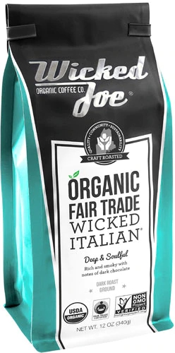 Comprar Wicked Joe Organic Ground Coffee Dark Roast Wicked Italian -- 12 oz