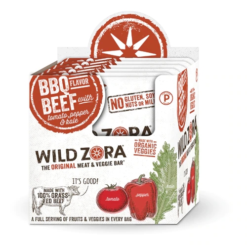 Comprar Wild Zora Meat & Veggie Bar BBQ Beef with Tomato, Pepper & Kale 1oz -- 10 Pack