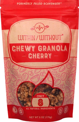 Within Without Chewy Granola Gluten Free Paleo Cherry -- 6 oz