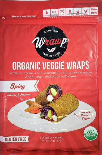 Comprar WrawP Organic Veggie Wraps Gluten-Free Paleo Spicy -- 6 Wraps
