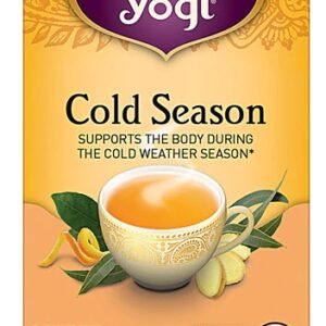 Yogi Organic Herbal Tea Cold Season Caffeine Free Orange -- 16 Tea Bags