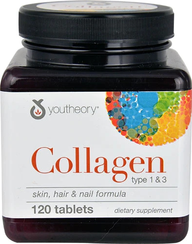 Youtheory Collagen Type 1 & 3 -- 120 Tablets