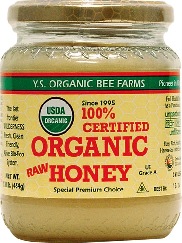 YS Eco Bee Farms 100% Organic Raw Honey -- 16 oz