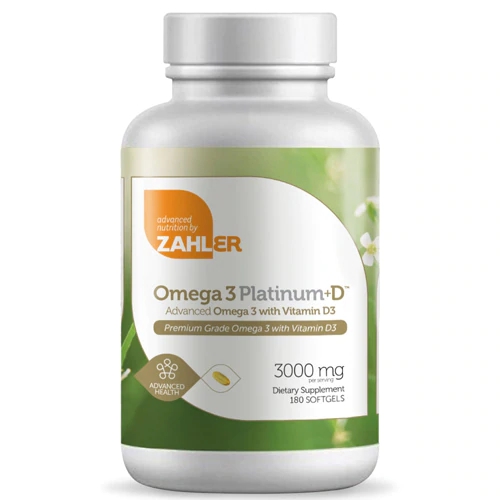 Comprar Zahler Omega 3 Platinum+D3™ Advanced Omega 3 with Vitamin D3 -- 2000 mg - 180 Softgels
