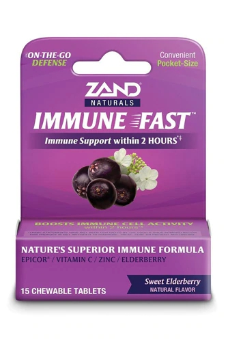 Zand Immune Fast™ Sweet Elderberry -- 15 Chewable Tablets