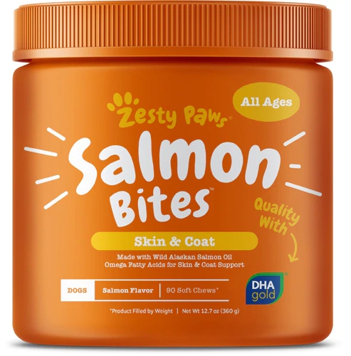 Comprar Zesty Paw Omega-3 Salmon Bites Dog Supplement Salmon -- 90 Soft Chews