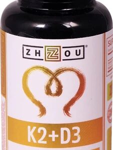 Zhou K2 plus D3 -- 60 Veggie Capsules