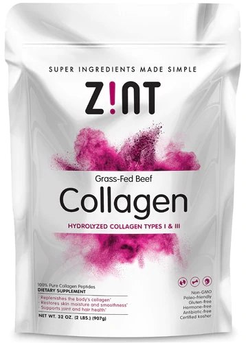 Comprar Zint Grass-Fed Beef Hydrolyzed Collagen Types 1 & 3 -- 32 oz
