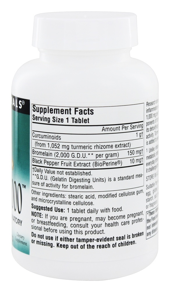 Comprar Cúrcuma 1000 1000 mg. - 60 Tablets Source Naturals - Imagem 2