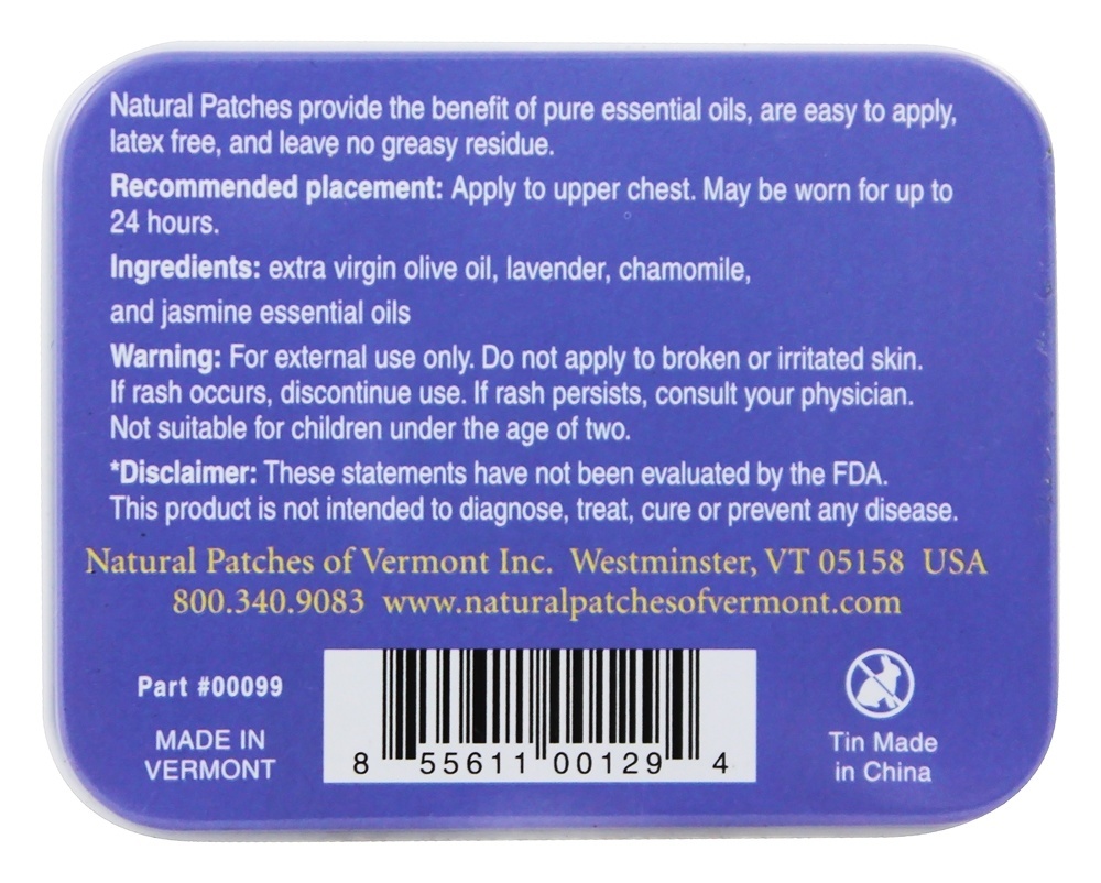 Comprar Fórmula de sono relaxante óleo essencial remendos corpo lavanda - 10 Patch (s) Anteriormente Naturopatch Natural Patches of Vermont - Imagem 2