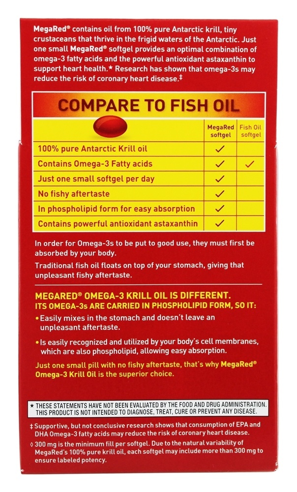 Comprar Mega Vermelho Omega - 3 Óleo de Krill 300 mg. - 60 Softgels Schiff - Imagem 3