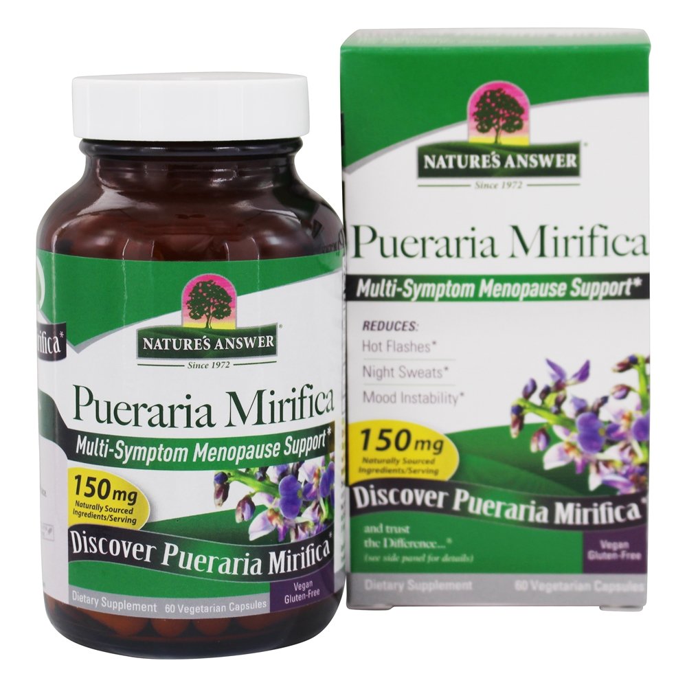 Comprar Pueraria Mirifica Suporte Contra Sintomas da Menopausa - Cápsulas vegetarianas 60 Nature's Answer