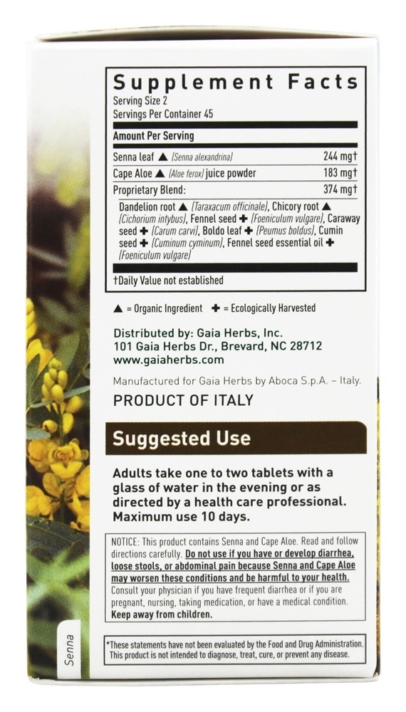 Comprar Laxante Natural RapidRelief - 90 Tablet (s) Gaia Herbs - Imagem 2