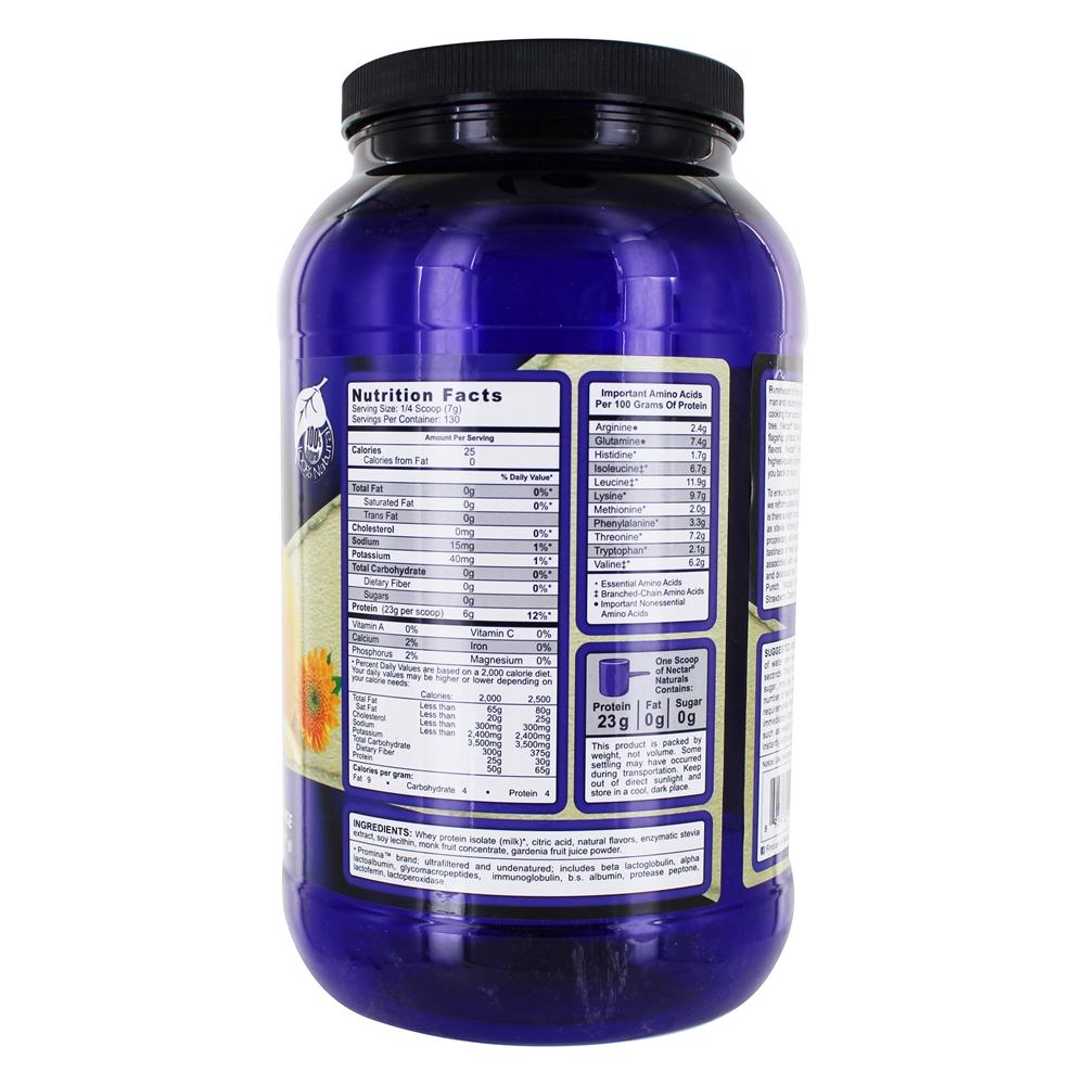 Comprar Néctar Naturals Soro de leite coalhado Proteína Isolar Natural Laranja - 2 lbs. Syntrax - Imagem 2