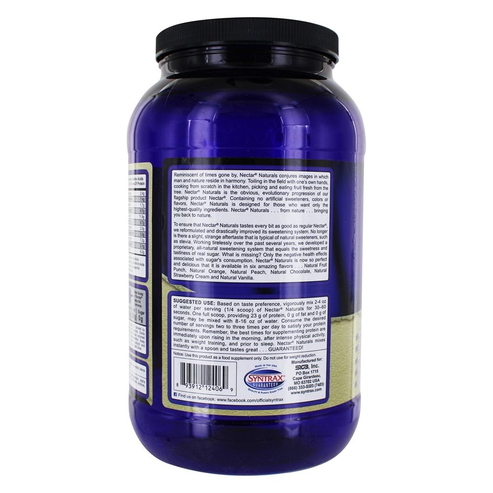Comprar Néctar Naturals Soro de leite coalhado Proteína Isolar Natural Laranja - 2 lbs. Syntrax - Imagem 3