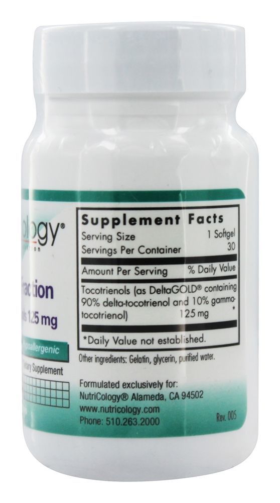 Comprar Delta Fraction Tocotrienóis 125 mg. - 30 Softgels Nutricology - Imagem 2