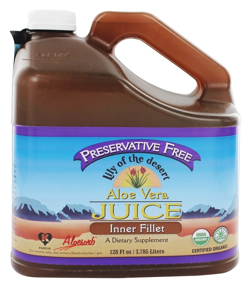 Comprar Conservante de filé interno de suco orgânico de aloe vera sem conservantes - 128 fl. oz. Lily Of The Desert