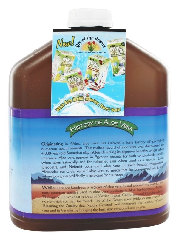 Comprar Conservante de filé interno de suco orgânico de aloe vera sem conservantes - 128 fl. oz. Lily Of The Desert - Imagem 4