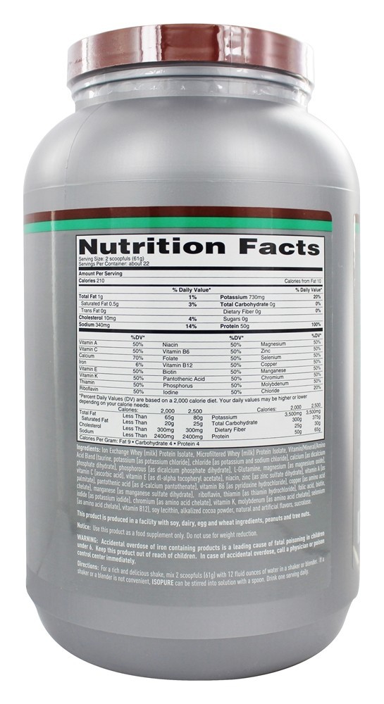 Comprar Isopure Perfeito Zero Carb Hortelã Chocolate Lasca - 3 lbs. Nature's Best - Imagem 2