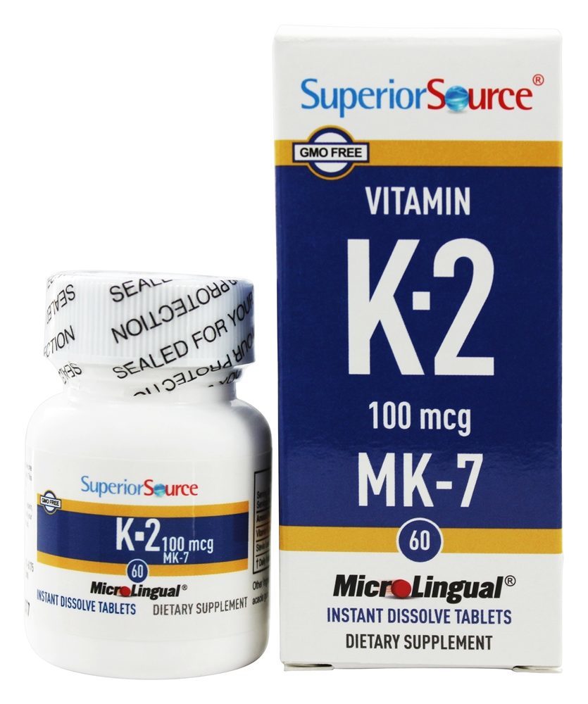 Comprar Vitamina K2 Mk7 Instante Dissolver 100 mcg. - 60 Tablets Superior Source