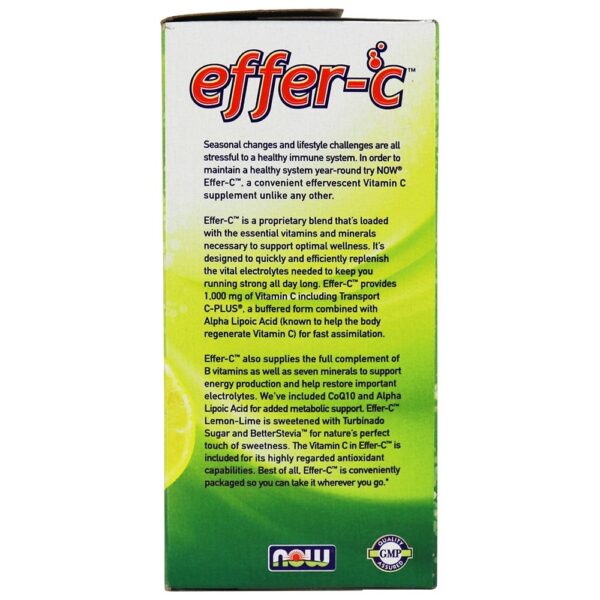Comprar Effer-C Effervescent Drink Mix Limão-Lima - 30 Pacotes (s) NOW Foods - Imagem 4