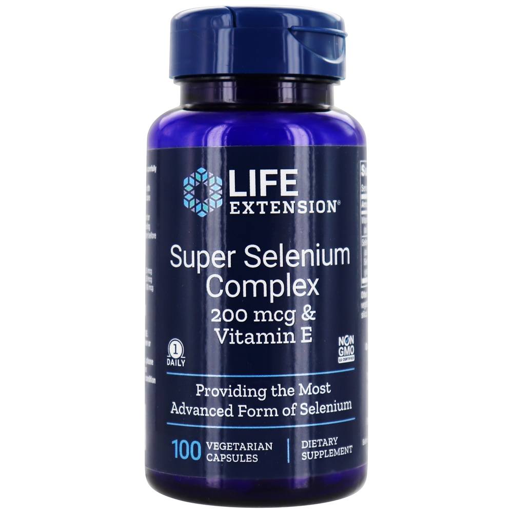 Comprar Super Selênio Complexo 200 mg com Vitamina E - Cápsulas vegetarianas 100 Life Extension